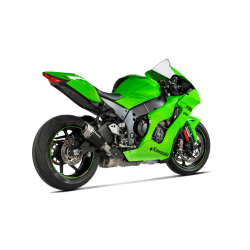 Akrapovic Kawasaki ZX-10R 21-> Slip-on Line, hexagonal lyddmper i titanium/sort