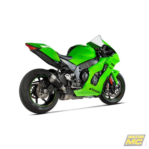 Akrapovic Kawasaki ZX-10R 21-> Slip-on Line, hexagonal lyddæmper i titanium/sort