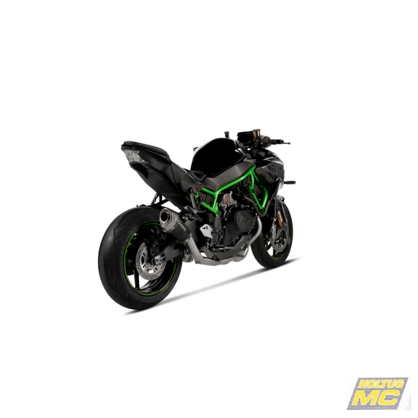 Akrapovic Kawasaki Z H2 20-> Slip-On Line hexagonal lydd�mper i titanium/sort
