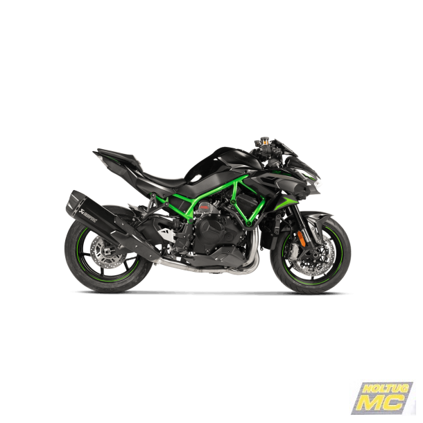 Akrapovic Kawasaki Z H2 20-> Slip-On Line hexagonal lyddmper i titanium/sort (ECE godkendt)