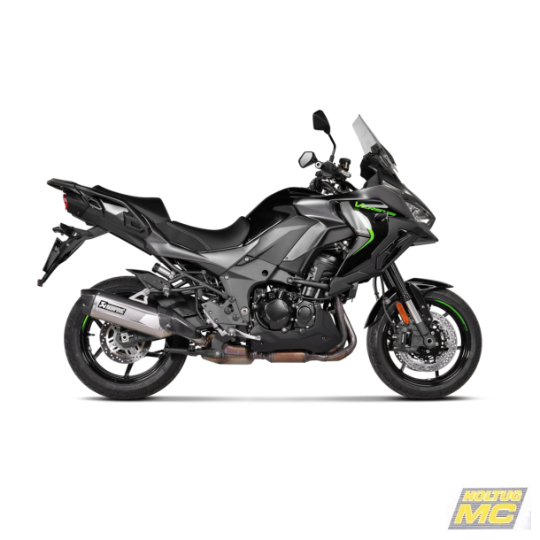 Akrapovic Kawasaki Versys 1100 25-> Slip-On Line hexagonal lyddmper i titanium (ECE godkendt)
