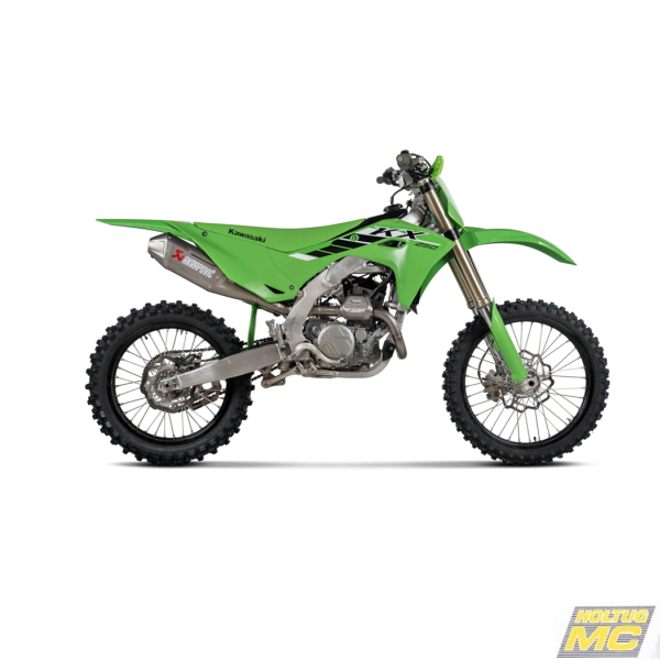 Akrapovic Kawasaki KX250 / KX250X 25-> Evolution Line 1/1 hexagonal lyddmper og forrr i titanium