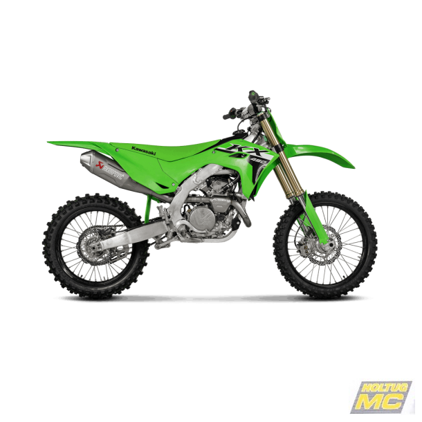 Akrapovic Kawasaki KX450F/X 24-25 Evolution Line 1/1 hexagonal lyddmper og forrr i titanium