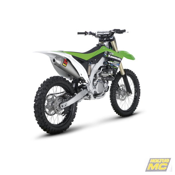 Akrapovic Kawasaki KX450F 09-15 Racing Line 1/1 hexagonal lydd�mper i titanium forr�r i rustfri