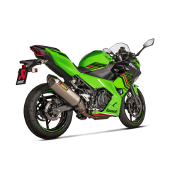 Akrapovic Kawasaki Ninja 400 18-> Slip-on Line hexagonal lyddmper i titanium (ECE godkendt)