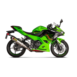 Akrapovic Kawasaki Ninja 400 18-> Slip-on Line hexagonal lyddmper i titanium (ECE godkendt)