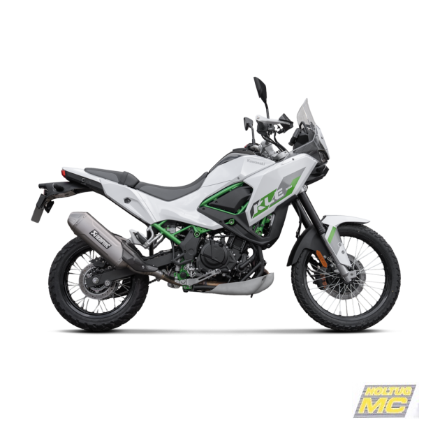 Akrapovic Kawasaki KLE 500 26-> Slip-On Line hexagonal lydd�mper i titanium (ECE godkendt)