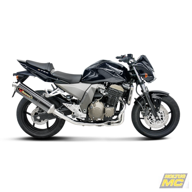 Akrapovic Kawasaki Z750/Z750R 04-06 Racing Line 4/2/1 oval lydd�mper i titanium 