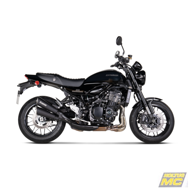 Akrapovic Kawasaki Z900RS 26-> Slip-On Line med koniske dobbeltlydd�mpere i sort coated rustfrit st�l (ECE godkendt)
