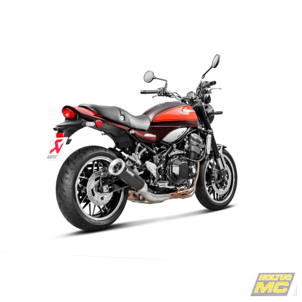 Akrapovic Kawasaki Z900RS 18-> Slip-On Line rund classic retro lydd�mper i titanium (ECE godkendt)
