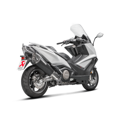 Akrapovic Kymco AK550 17-20 Slip-On Line hexagonal lydd�mper i titanium/sort (ECE godkendt)