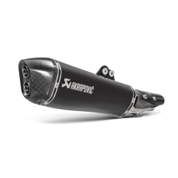 Akrapovic Kymco AK550 17-20 Slip-On Line hexagonal lydd�mper i titanium/sort (ECE godkendt)