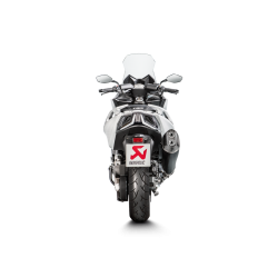 Akrapovic Kymco AK550 17-20 Slip-On Line hexagonal lydd�mper i titanium/sort (ECE godkendt)