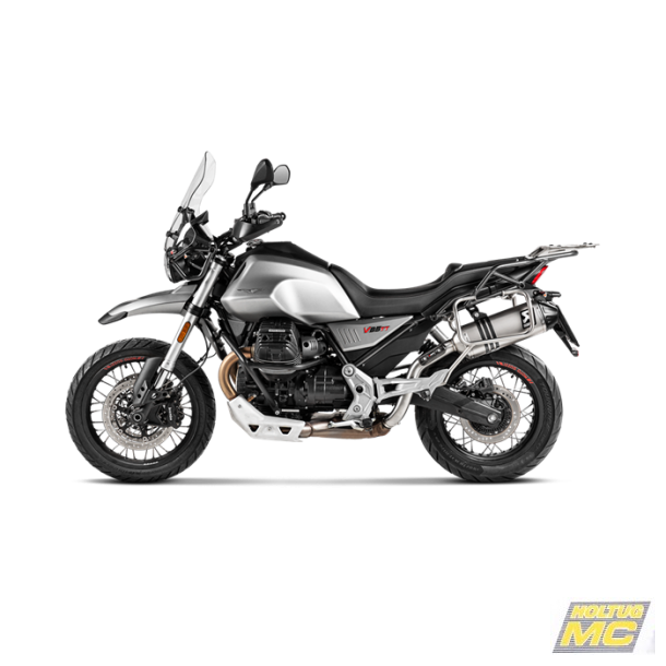 Akrapovic Moto Guzzi V85 TT 19-> Slip-On Line lyddmper i titanium (ECE godkendt)