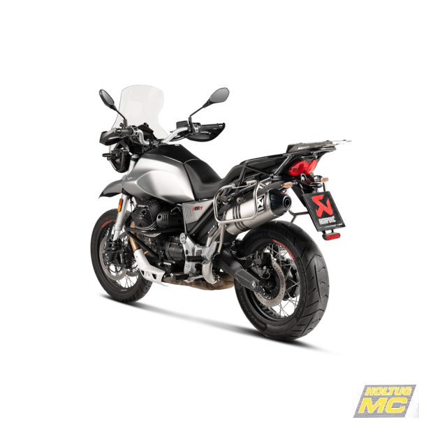 Akrapovic Moto Guzzi V85 TT 19-> Slip-On Line lydd�mper i titanium (ECE godkendt)