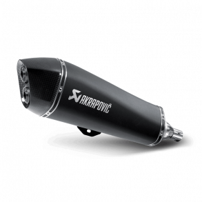 Akrapovic Piaggio Beverly 400 08-13 Slip-On Line hexagonal lyddmper i rustfri/sort (EC godkendt)