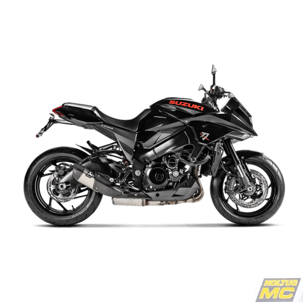 Akrapovic Suzuki Katana 19-20 Slip-On Line hexagonal lyddmper i titanium (ECE godkendt)