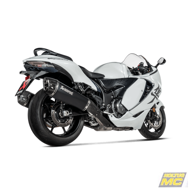 Akrapovic Suzuki GSX-1300R 21-24 Slip-on Line hexagonale lyddmpere i titanium/sort (ECE-godkendt)