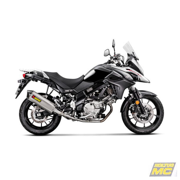 Akrapovic Suzuki DL650 V-Strom 17-> Slip-On Line (3/4 system) hexagonal lydd�mper i titanium