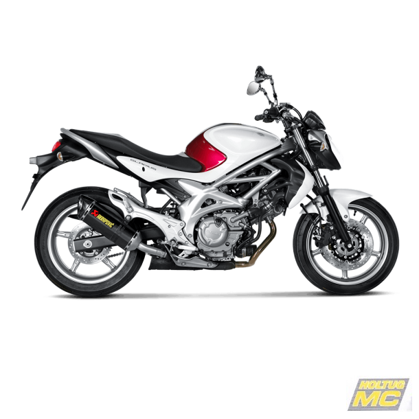 Akrapovic Suzuki SVF650 Gladius 09-15 Slip-On Line hexagonal lyddmper i carbon (EC godkendt)