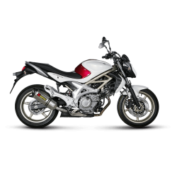 Akrapovic Suzuki SVF650 Gladius 09-15 Slip-On Line hexagonal lyddmper i titanium (EC godkendt)