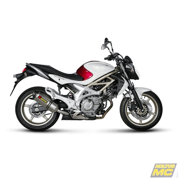 Akrapovic Suzuki SVF650 Gladius 09-15 Slip-On Line hexagonal lyddmper i titanium (EC godkendt)