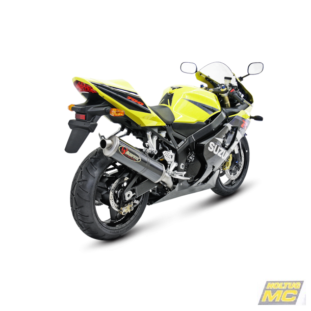 Akrapovic Suzuki GSX-R750 04-05 Racing Line 4/2/1 oval lydd�mper i titanium forr�r i rustfri