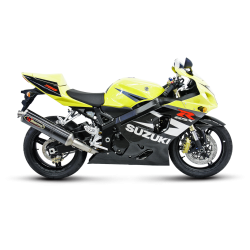 Akrapovic Suzuki GSX-R750 04-05 Racing Line 4/2/1 oval lydd�mper i titanium forr�r i rustfri