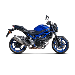 Akrapovic Suzuki SV650X 18-26, Slip-On Line med hexagonal lydd�mper i titanium (ECE godkendt)