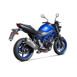 Akrapovic Suzuki SV650X 18-26, Slip-On Line med hexagonal lydd�mper i titanium (ECE godkendt)