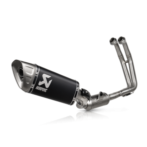 Akrapovic Suzuki GSX-8R 22-> Racing Line 2/1 med hexagonal  lydd�mper i sort coatet titanium