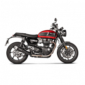 Akrapovic Triumph Speed Twin 19-> Slip-on Line hexagonale lyddmpere i titanium/sort (ECE godkendt)