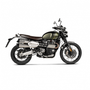 Akrapovic Triumph Scrambler 1200 19-20 Slip-on Line hexagonale lyddmpere i titanium (ECE godkendt)