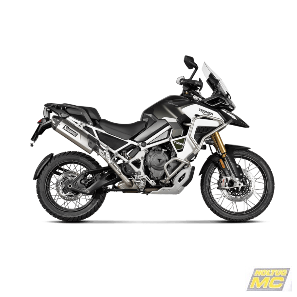 Akrapovic Triumph Tiger 1200GT/Rally 22-> Slip-on Line hexagonal lyddmper i titanium (ECE godkendt)