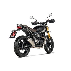 Akrapovic Triumph Scrambler 400 X 23-> Slip-on Line oval lyddmper i titanium (ECE godkendt)