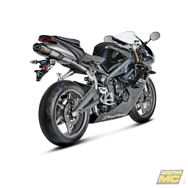 Akrapovic Triumph Daytona 675R 11-12 Slip-on Line hexagonal lydd�mper i titanium (EC godkendt)
