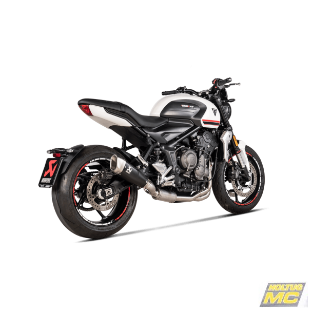 Akrapovic Triumph Trident 660 21-> Racing Line hexagonal lyddmper i titanium/sort 