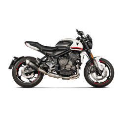 Akrapovic Triumph Trident 660 21-> Racing Line hexagonal lyddmper i titanium/sort 