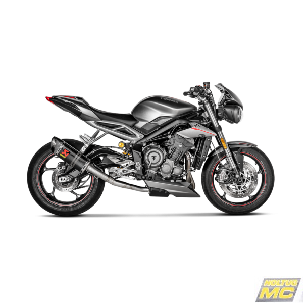 Akrapovic Triumph Street Triple 765S/R/RS 17-19 Slip-On Line med lydd�mper i carbon