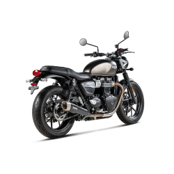 Akrapovic Triumph Street Twin 16-20 Slip-on Line lydd�mper i titanium/sort (ECE-godkendt)
