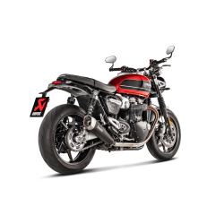 Akrapovic Triumph Thruxton 16-20 Slip-on Line hexagonale lydd�mpere i titanium/sort (ECE godkendt)