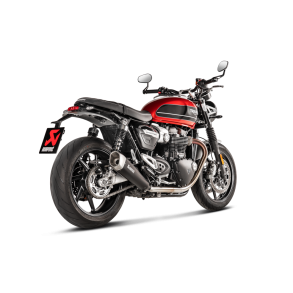 Akrapovic Triumph Thruxton 16-20 Slip-on Line hexagonale lydd�mpere i titanium/sort (ECE godkendt)