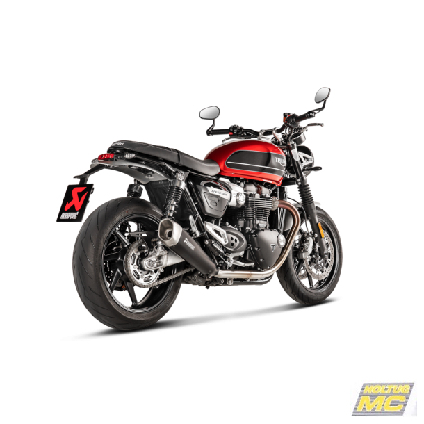 Akrapovic Triumph Thruxton 16-20 Slip-on Line hexagonale lydd�mpere i titanium/sort (ECE godkendt)