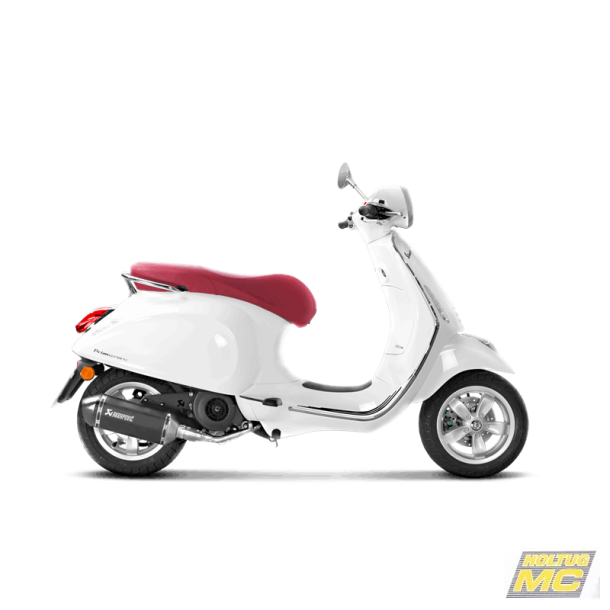 Akrapovic Vespa Primavera 125ie 17-20 Racing Line hexagonal lyddmper i rustfri/sort (EC godkendt)