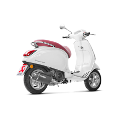 Akrapovic Vespa Primavera 125ie 17-20 Racing Line hexagonal lydd�mper i rustfri/sort (EC godkendt)