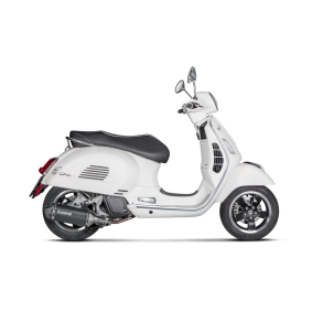 Akrapovic Vespa GTS 125ie Super 17-20 Slip-On Line hexagonal lydd rustfri/sort (ECE godkendt)