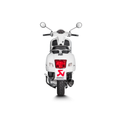 Akrapovic Vespa GTS 125ie Super 17-20 Slip-On Line hexagonal lydd rustfri/sort (ECE godkendt)
