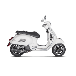Akrapovic Vespa GTS 125ie Super 21-> Slip-On Line hexagonal lyddmper rustfri/sort (ECE godkendt)