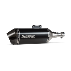 Akrapovic Vespa Primavera 125ie 21-> Slip-On Line hexagonal lyddmper rustfri/sort (ECE godkendt)
