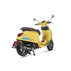 Akrapovic Vespa Primavera 125ie 24-> Slip-On Line med hexagonal lydd�mper sort coatet rustfrit st�l (ECE godkendt)